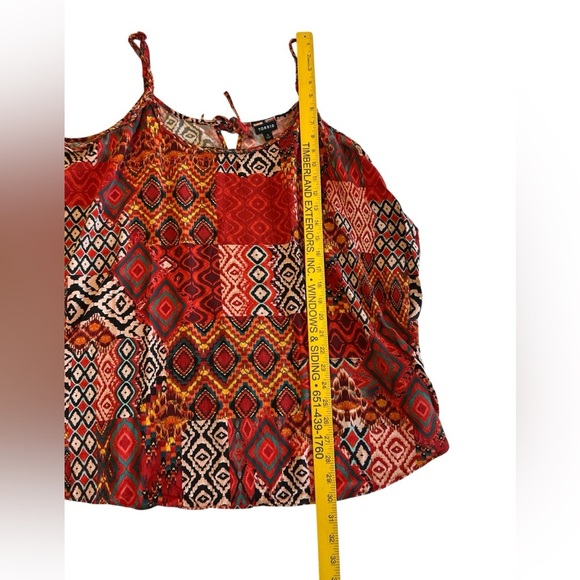 Torrid Challis Braided Sleeveless Tank In Elegant Geo Tiles Adj Straps Size 3 3X - Picture 12 of 13